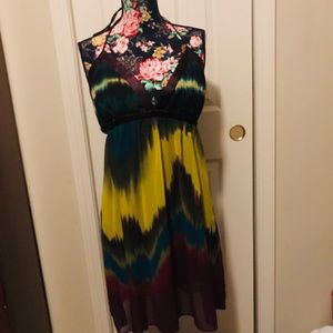 Tie dye backless dress